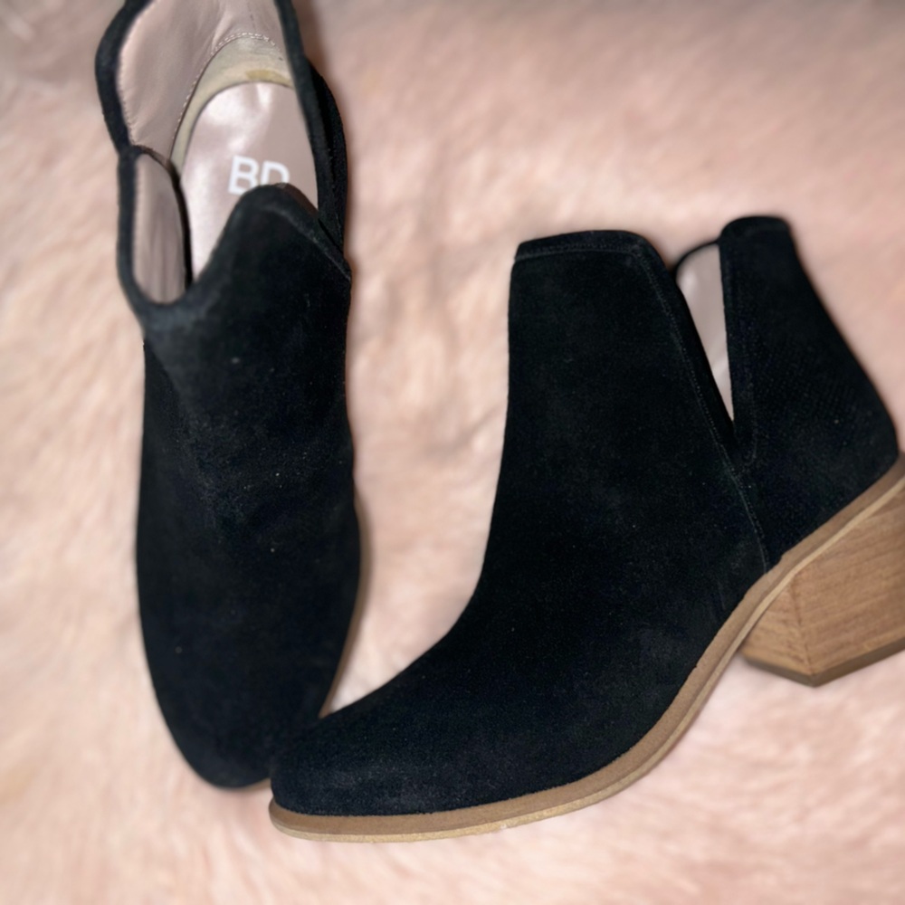 BP Booties, Black Suede 6.5, great condition